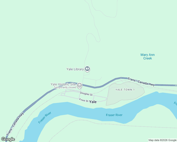 map of restaurants, bars, coffee shops, grocery stores, and more near 65050 Albert Street in Yale