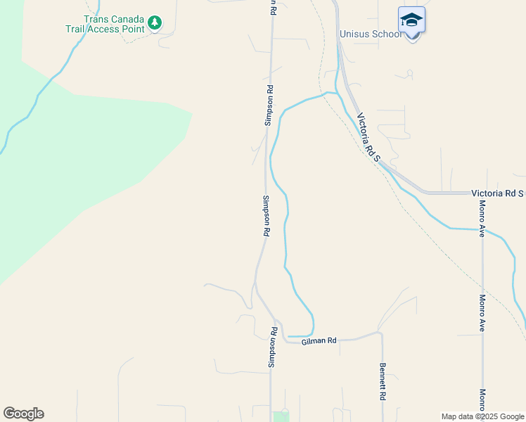 map of restaurants, bars, coffee shops, grocery stores, and more near 6220 Simpson Road in Summerland
