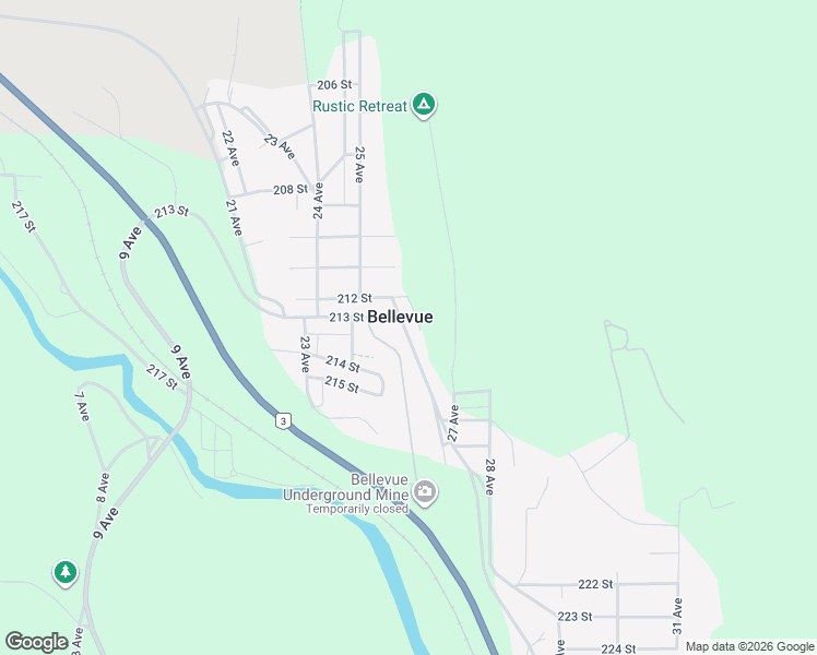 map of restaurants, bars, coffee shops, grocery stores, and more near 21323 27 Avenue in Bellevue