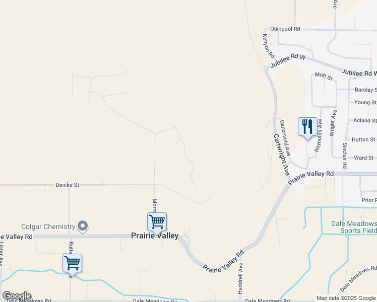 map of restaurants, bars, coffee shops, grocery stores, and more near 12587 Sunset Place in Summerland