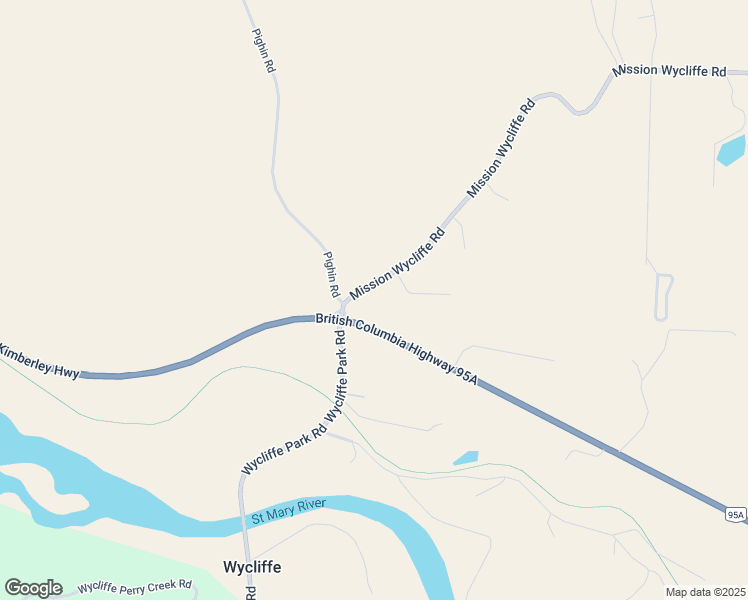 map of restaurants, bars, coffee shops, grocery stores, and more near 2894 Mission Wycliffe Road in Cranbrook