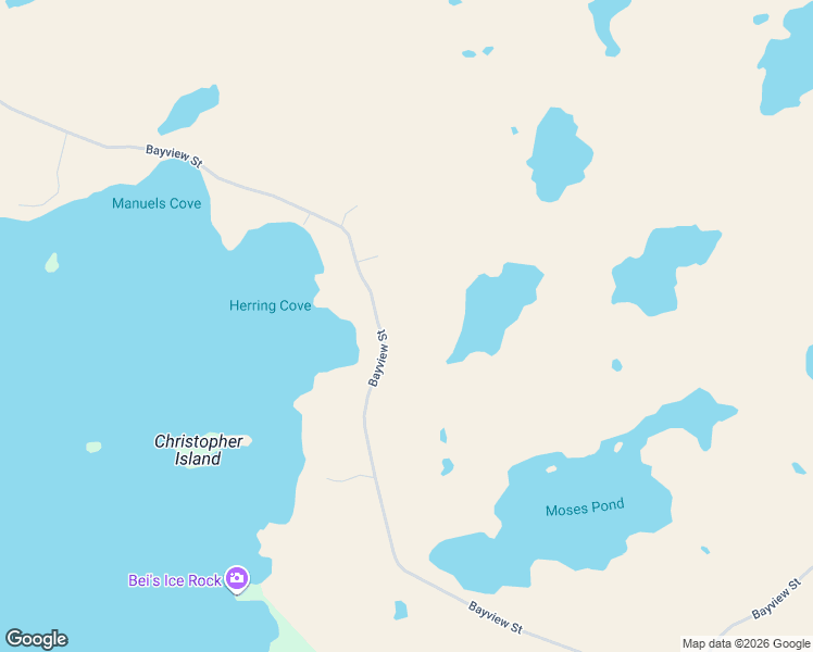 map of restaurants, bars, coffee shops, grocery stores, and more near 309 Bayview Street in Twillingate