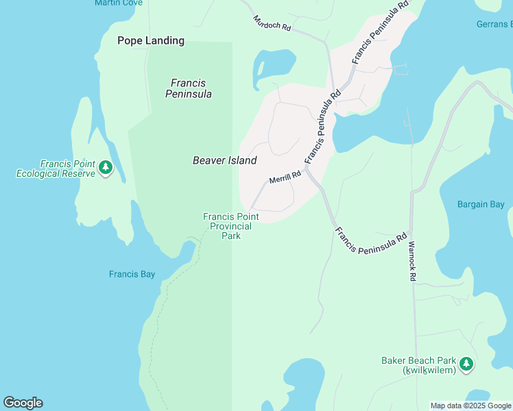 map of restaurants, bars, coffee shops, grocery stores, and more near 12649 Merrill Crescent in Madeira Park