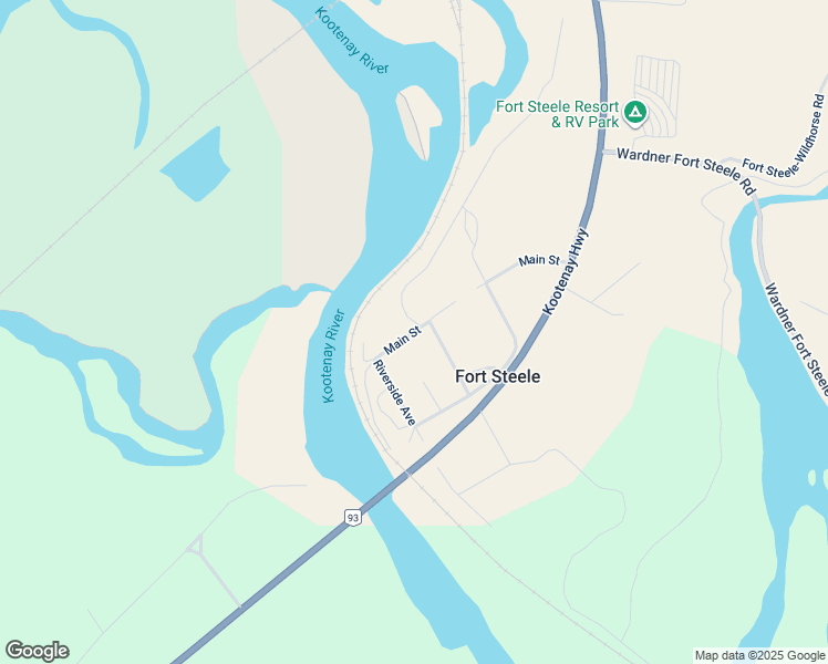 map of restaurants, bars, coffee shops, grocery stores, and more near in Fort Steele