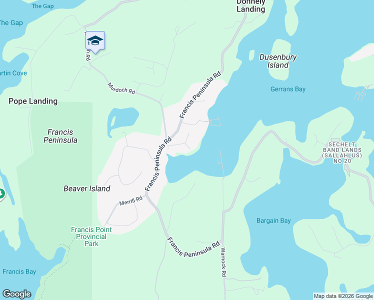 map of restaurants, bars, coffee shops, grocery stores, and more near 12800 McCarthy Road in Madeira Park