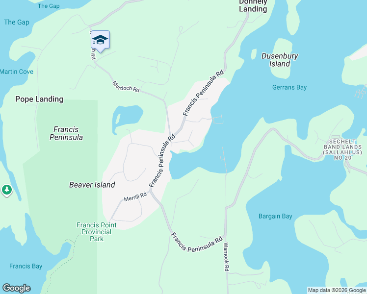 map of restaurants, bars, coffee shops, grocery stores, and more near 12800 McCarthy Road in Madeira Park
