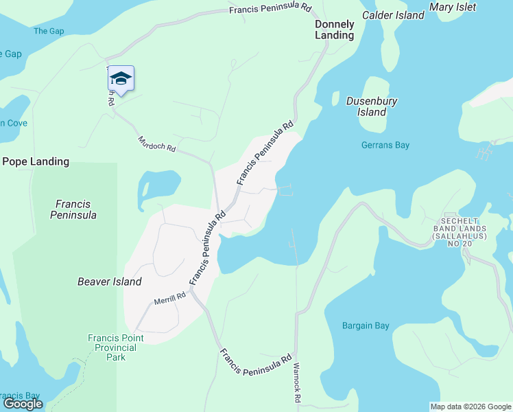 map of restaurants, bars, coffee shops, grocery stores, and more near 4397 Francis Peninsula Road in Madeira Park