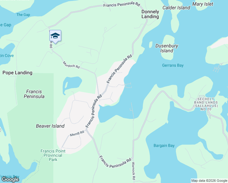 map of restaurants, bars, coffee shops, grocery stores, and more near 4650 Gerrans Bay Road in Madeira Park