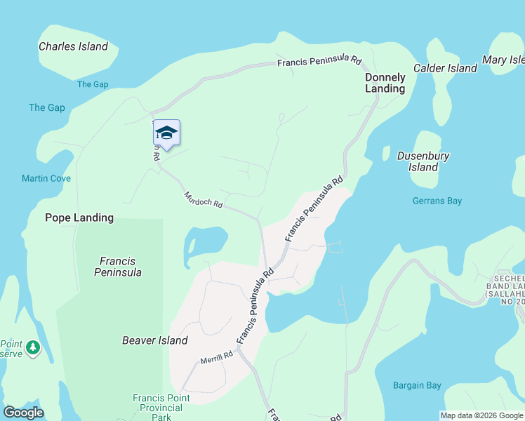 map of restaurants, bars, coffee shops, grocery stores, and more near 12882 Stone Road in Madeira Park