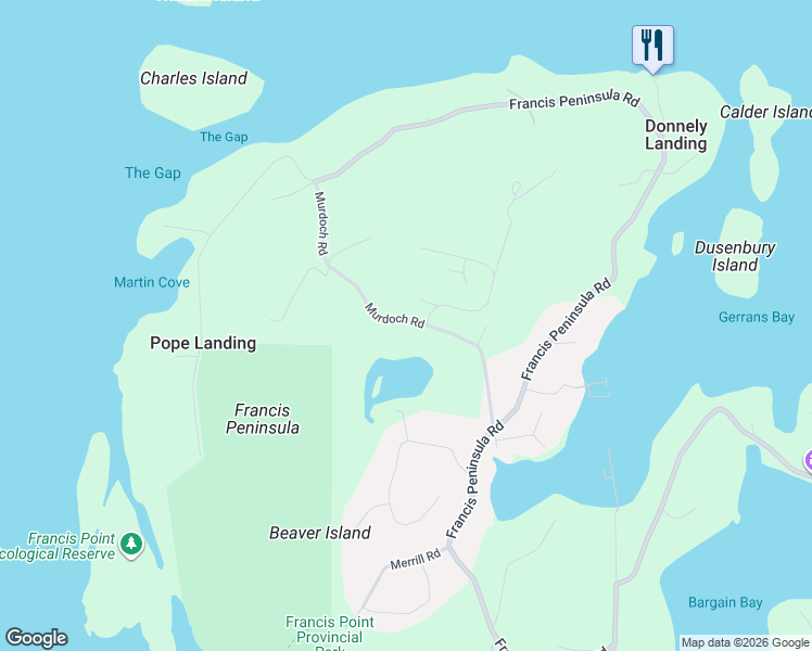 map of restaurants, bars, coffee shops, grocery stores, and more near 12895 Murdoch Road in Madeira Park