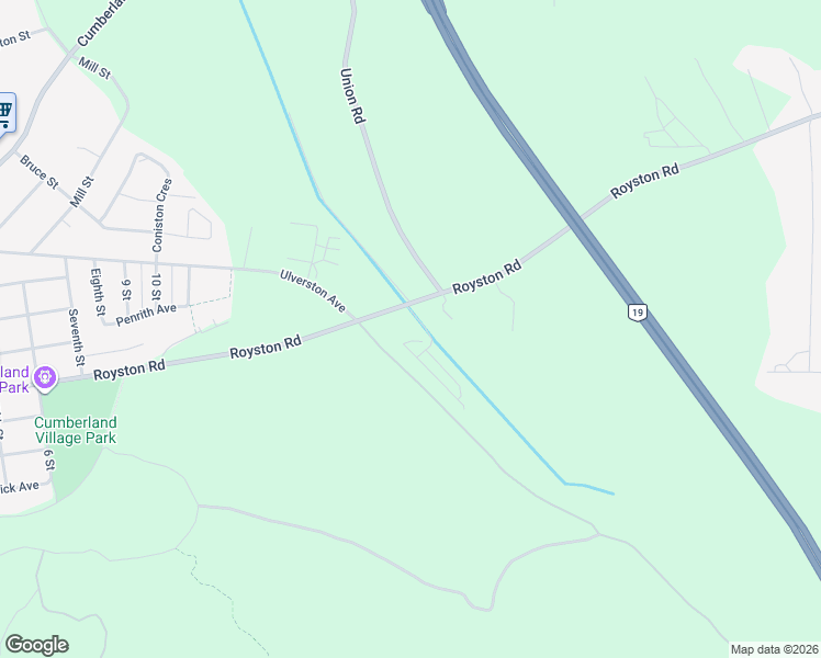 map of restaurants, bars, coffee shops, grocery stores, and more near 3019 Royston Road in Cumberland