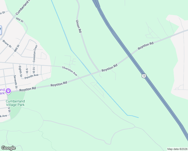 map of restaurants, bars, coffee shops, grocery stores, and more near 3041 Royston Road in Cumberland