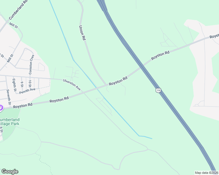map of restaurants, bars, coffee shops, grocery stores, and more near 3041 Royston Road in Cumberland