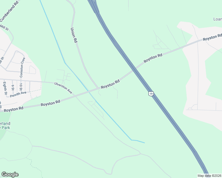 map of restaurants, bars, coffee shops, grocery stores, and more near 3063 Royston Road in Cumberland