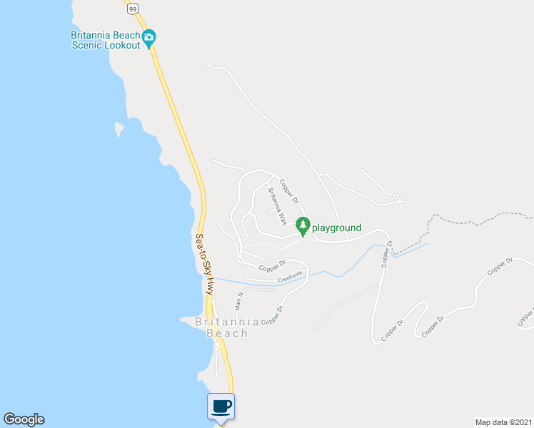 map of restaurants, bars, coffee shops, grocery stores, and more near 827 Minaty Lane in Britannia Beach