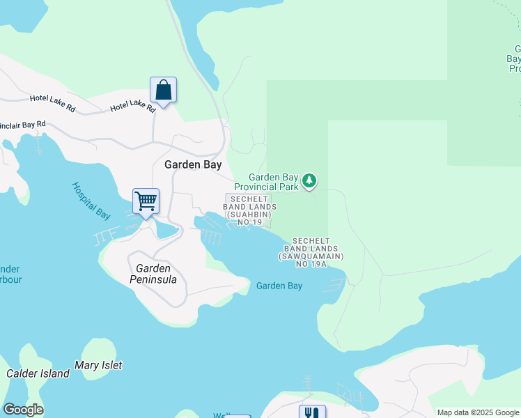 Garden bay bc map