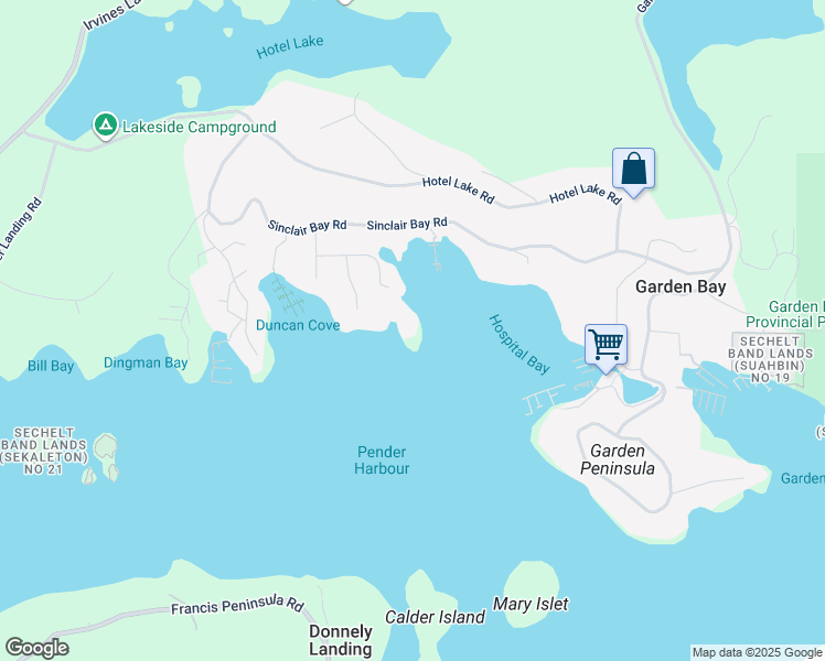 Garden Bay Bc Map 13233 Potts Lane, Garden Bay Bc - Walk Score