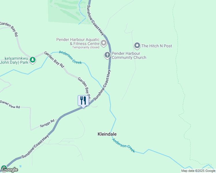 map of restaurants, bars, coffee shops, grocery stores, and more near 13578 Sunshine Coast Highway in Madeira Park