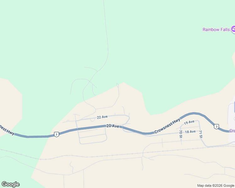 map of restaurants, bars, coffee shops, grocery stores, and more near 2406 65 Street in Crowsnest Pass