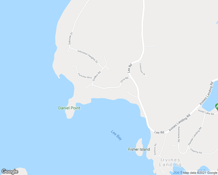 map of restaurants, bars, coffee shops, grocery stores, and more near Orca Road in Sunshine Coast Regional District