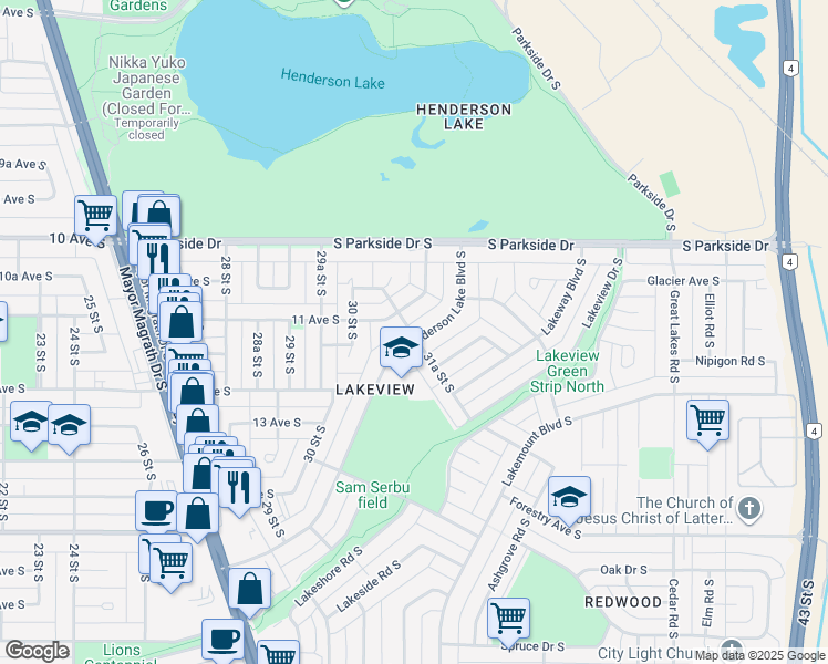 1054 Henderson Lake Boulevard South, Lethbridge AB Walk Score