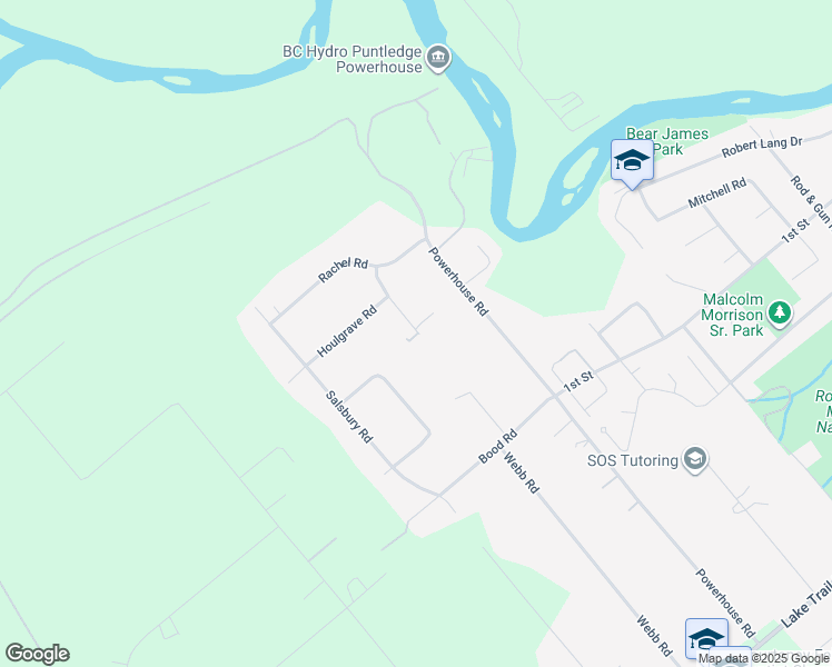 map of restaurants, bars, coffee shops, grocery stores, and more near 59 Mills Road in Courtenay