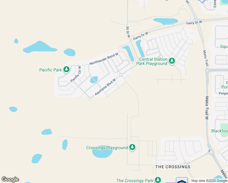 map of restaurants, bars, coffee shops, grocery stores, and more near Kensington Road West in Lethbridge