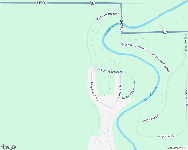 map of restaurants, bars, coffee shops, grocery stores, and more near 7 Tanglewood Drive in La Salle