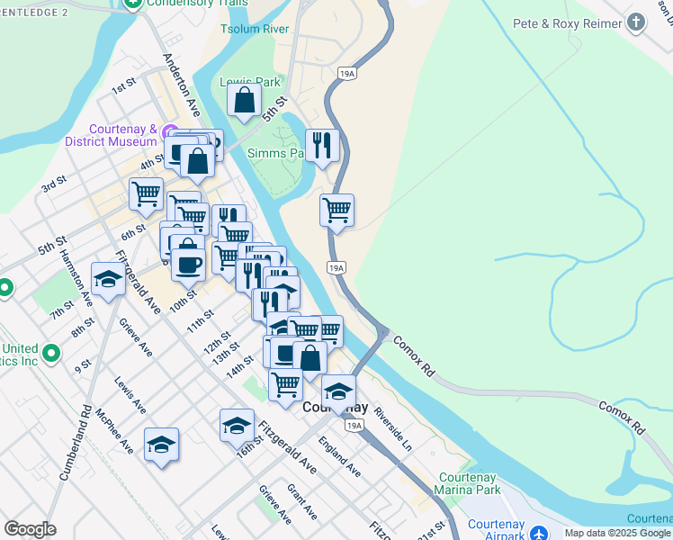 1355 Comox Road, Courtenay BC Walk Score