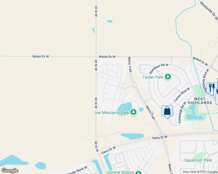 map of restaurants, bars, coffee shops, grocery stores, and more near 151 30 Street West in Lethbridge