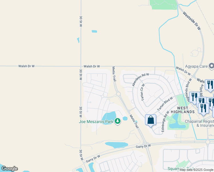 map of restaurants, bars, coffee shops, grocery stores, and more near 137 Crocus Terrace West in Lethbridge