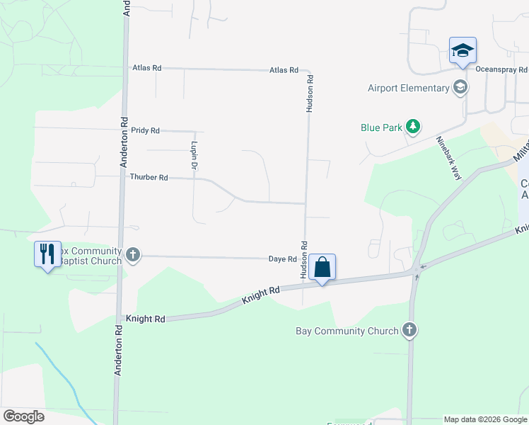 map of restaurants, bars, coffee shops, grocery stores, and more near 1320 Trillium Drive in Comox