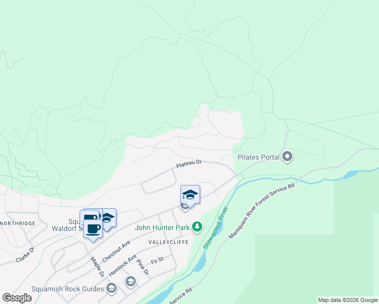 map of restaurants, bars, coffee shops, grocery stores, and more near 2216 Windsail Place in Squamish
