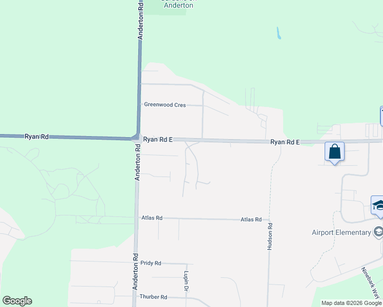 map of restaurants, bars, coffee shops, grocery stores, and more near 1901 Ryan Road East in Comox