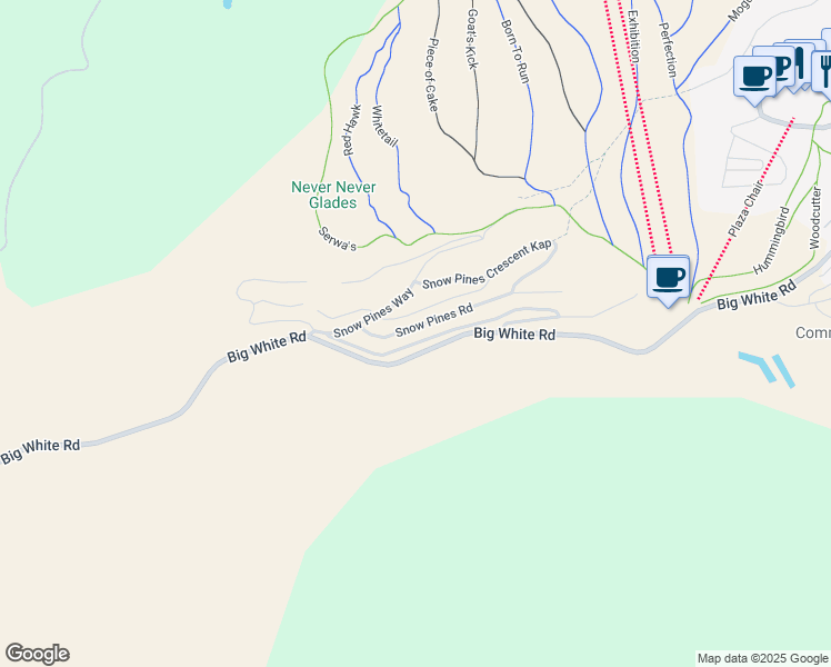 map of restaurants, bars, coffee shops, grocery stores, and more near 4839 Snow Pines Road in Beaverdell