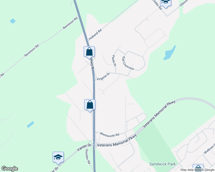 map of restaurants, bars, coffee shops, grocery stores, and more near Tatton Road in Comox Valley