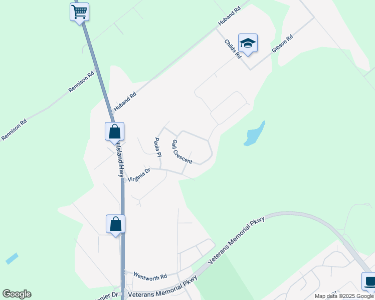 map of restaurants, bars, coffee shops, grocery stores, and more near 2684 Meadowbrook Court in Courtenay