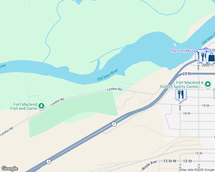 map of restaurants, bars, coffee shops, grocery stores, and more near 305 Lyndon Road in Macleod