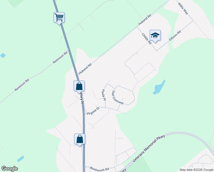 map of restaurants, bars, coffee shops, grocery stores, and more near 2695 Paula Place in Courtenay