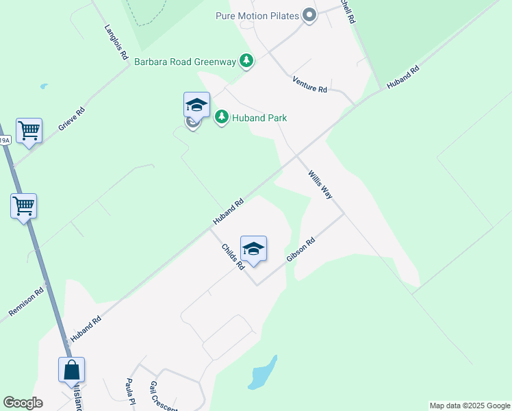 map of restaurants, bars, coffee shops, grocery stores, and more near 2529 Huband Road in Comox Valley