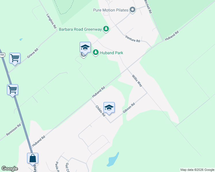 map of restaurants, bars, coffee shops, grocery stores, and more near 2519 Huband Road in Comox Valley