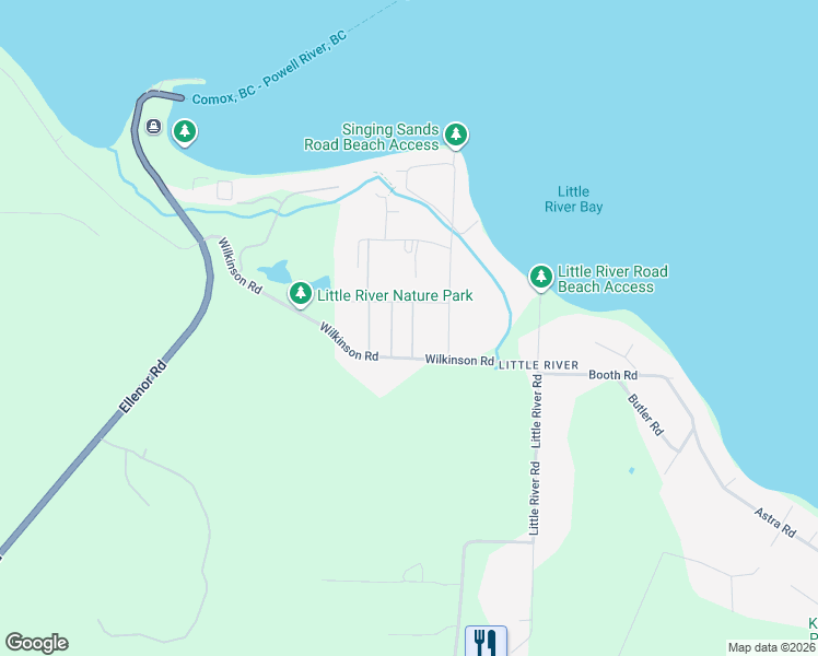 map of restaurants, bars, coffee shops, grocery stores, and more near 16 Wilkinson Road in Comox