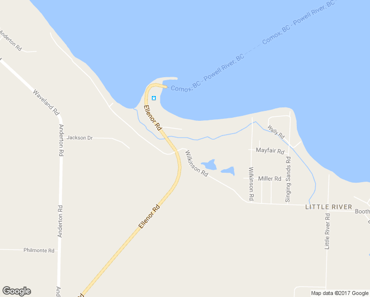 map of restaurants, bars, coffee shops, grocery stores, and more near Wilkinson Road in Comox