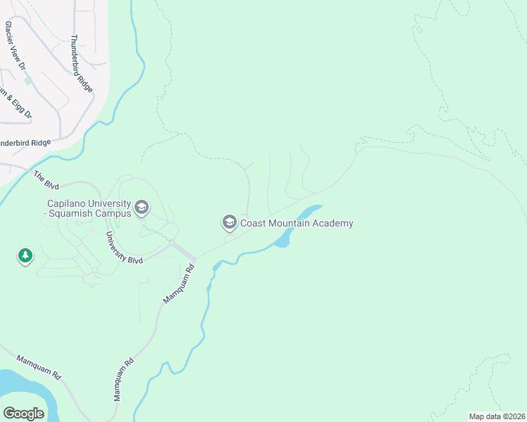 map of restaurants, bars, coffee shops, grocery stores, and more near 3380 Mamquam Road in Squamish