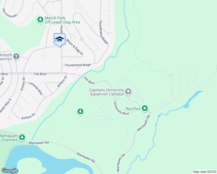 map of restaurants, bars, coffee shops, grocery stores, and more near 40899 The Crescent in Squamish