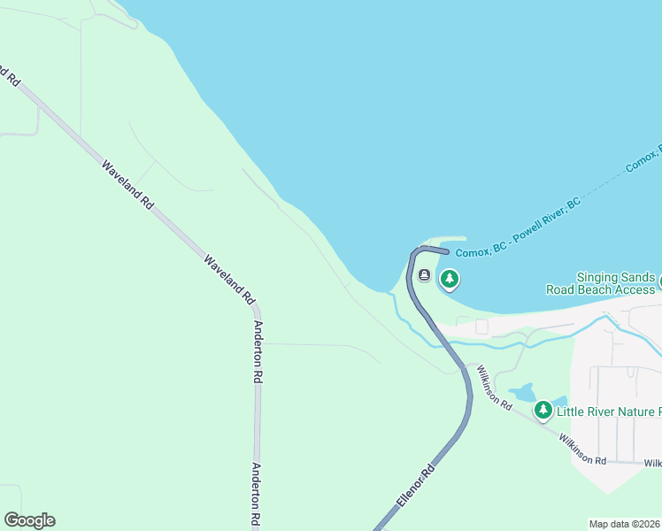 map of restaurants, bars, coffee shops, grocery stores, and more near 1444 Wilkinson Road in Comox