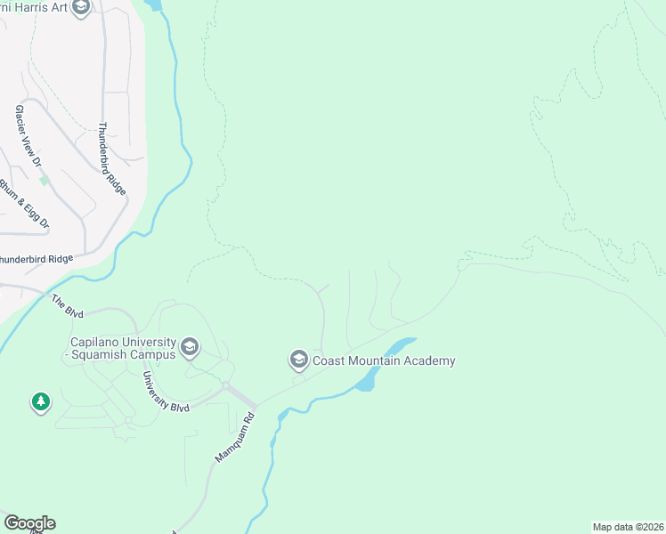 map of restaurants, bars, coffee shops, grocery stores, and more near Descartes Place in Squamish