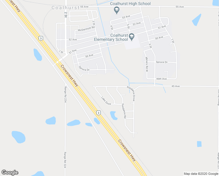 map of restaurants, bars, coffee shops, grocery stores, and more near 306 Sundance Drive in Coalhurst