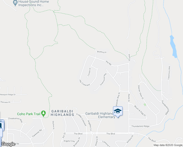 map of restaurants, bars, coffee shops, grocery stores, and more near 1012 Condor Place in Squamish