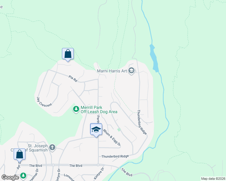 map of restaurants, bars, coffee shops, grocery stores, and more near 1026 Glacier View Drive in Squamish